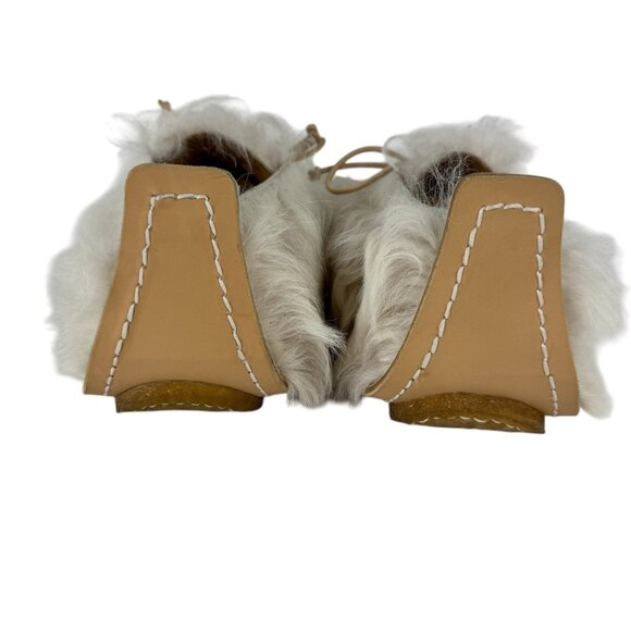 Tory Burch White Fur Ankle Boots - Picture 3 of 8